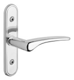 Okov za prozore ROSTEX ručka i štitnik za balkon IDEAL (KROM INOX) - ROSTEX Sjajni krom-nehrđajući čelik