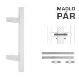 RUČICA MP šifra K31Z 25x25 mm UN - par (WS - Bijela mat) - MP WS (bijeli mat)
