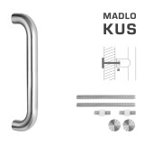 RUČICA MP šifra K01 Ø 32 mm UN - razmak 350 mm (BN - Četkani nehrđajući čelik) - kom. - MP BN (brušeni nehrđajući čelik)
