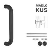 RUČKA MP šifra K01 Ø 32 mm UN - razmak 350 mm (BS - crna mat) - MP BS (mat crna)