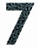 Kućni brojevi MP - LR - 120 mm (Crno kovani) - 7 - MP KOVANO CRNO