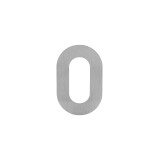 Kućni brojevi MP - LR - 60 mm - ljepilo (BN - Četkani nehrđajući čelik) - 0 - MP BN (brušeni nehrđajući čelik)
