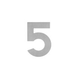 Kućni brojevi MP - LR - 60 mm - ljepilo (BN - Četkani nehrđajući čelik) - 5 - MP BN (brušeni nehrđajući čelik)