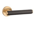 Okov za vrata MP AS - EGERIA - R 7S (OLS - Brušeni mesing / smeđa koža) - MP OLS (brušeni i lakirani mesing)