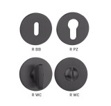 Rozeta za vrata MP TI - R 5S (BS PVD - Crni mat PVD) - MP BS PVD - Mat crna