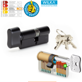 Cilindrični sigurnosni cilindar s kvakom ACT WILKA RC3 (crni)