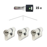 Set od 3 Richter EURO XCOLOR cilindrična uloška SET3.ZELENA