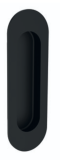 Školjka za klizna vrata ROSTEX ovalna 120x40 mm (MAT CRNA) - ROSTEX CRNI