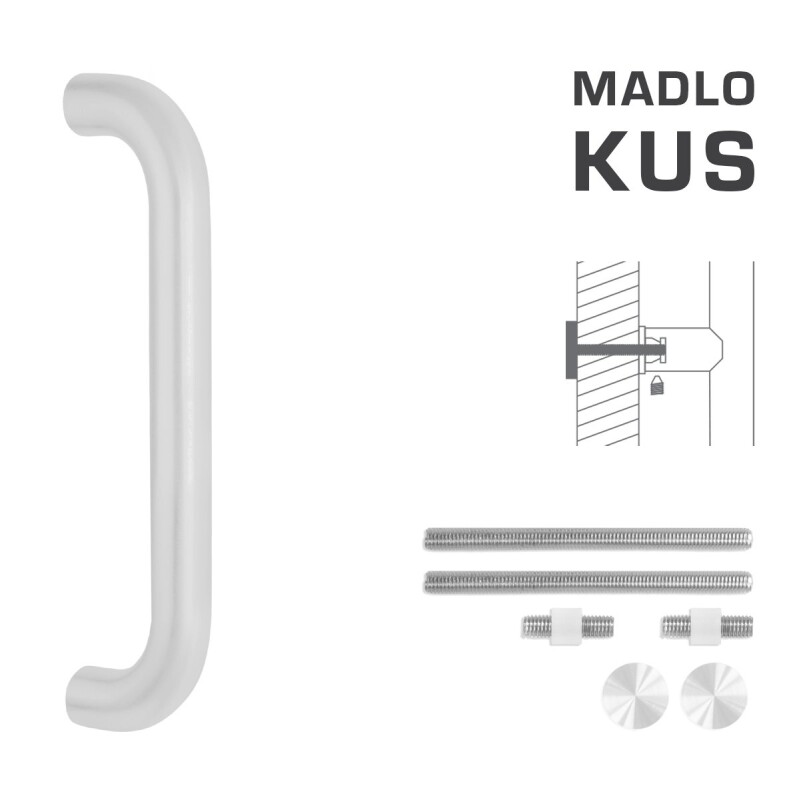 RUČICA MP šifra K01 Ø 32 mm UN - razmak 350 mm (WS - Bijela mat)