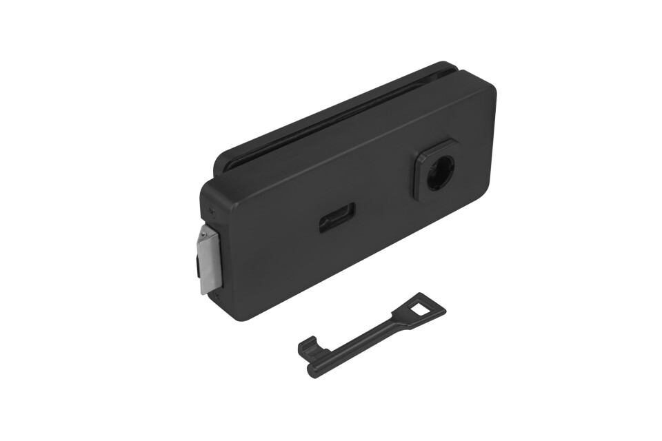 Staklena vrata LOCK MP UNIQUE R8 - BB (BS - mat crna)