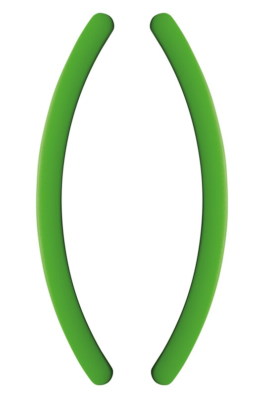 KVAKA ZA KLIZNA VRATA MP ONE - par (Zelena mat) - 375 mm