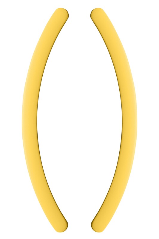 KVAKA ZA KLIZNA VRATA MP ONE - par (mat limun žuta) - 375 mm