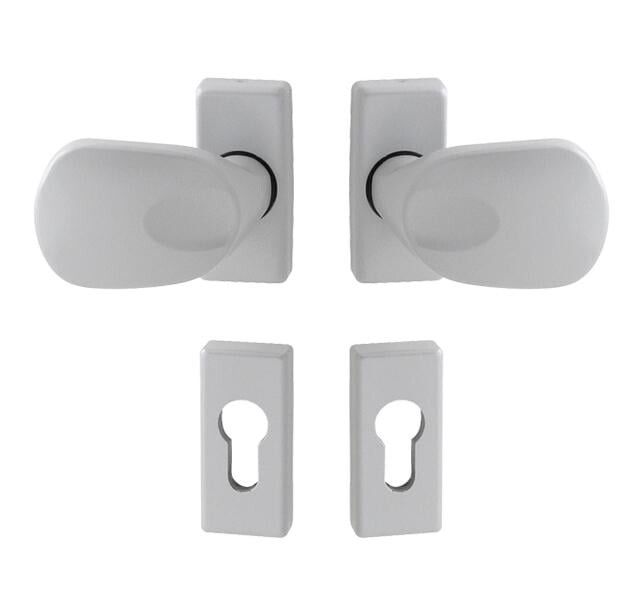 Kvaka za vrata MP WA - FELIX - UR srebrna (RAL 9006)