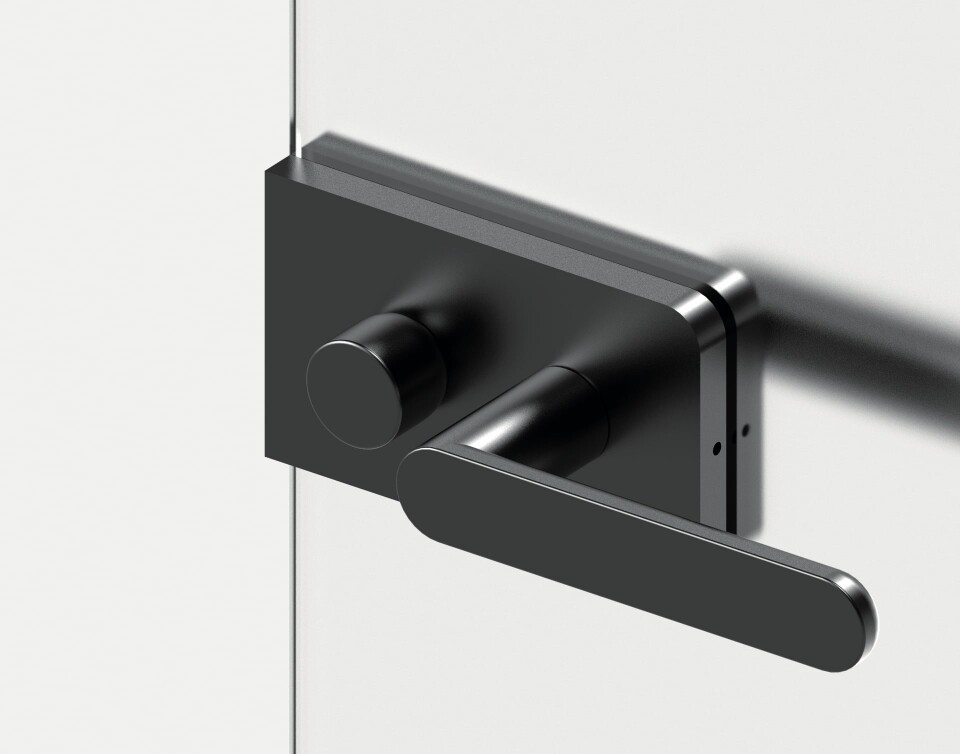 Brava za staklena vrata MP VM - TOTAL GLASS (BS - Mat crna)