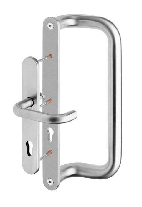 Cjevasta kvaka za vrata ROSTEX G s ručkom (mat nehrđajući čelik)