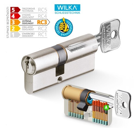 Cilindrični sigurnosni standardni cilindar WILKA RC3