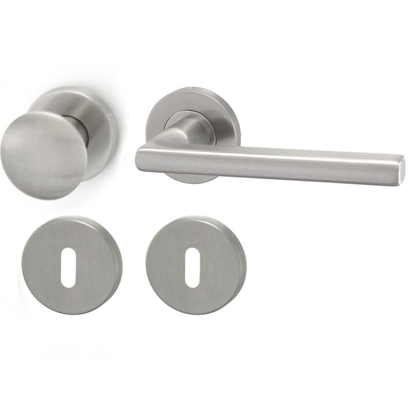 Okov za vrata HOLAR MT 13 s kuglom i rozetom (nehrđajući čelik)