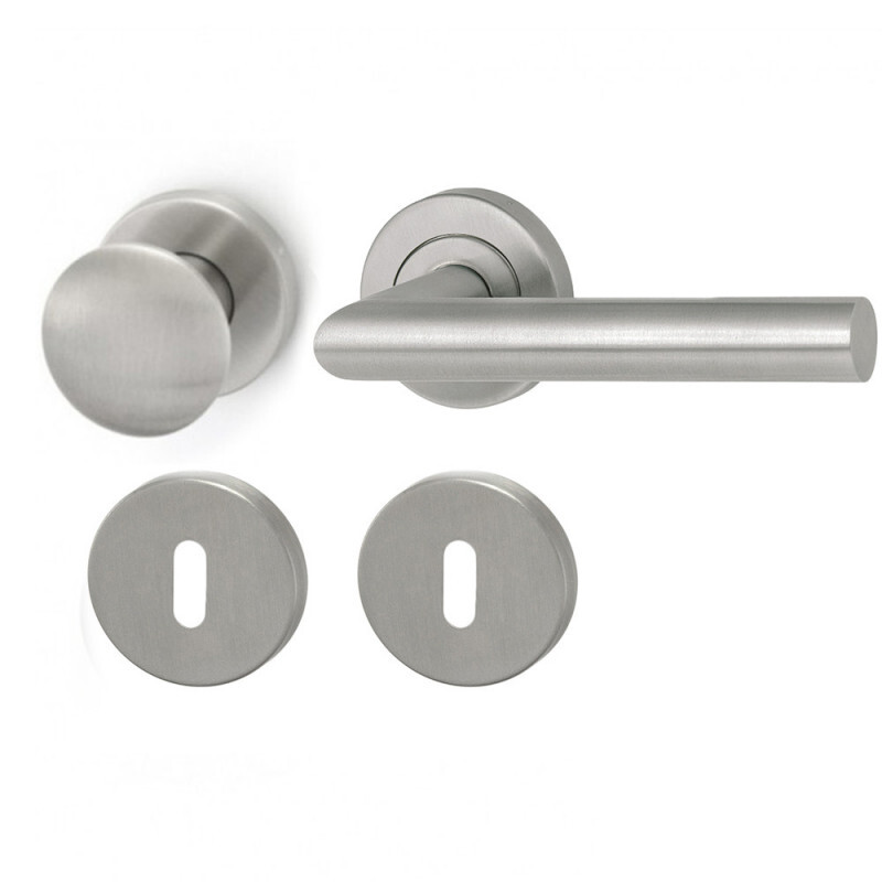 Okov za vrata HOLAR MT 00 s kuglom i rozetom (nehrđajući čelik)