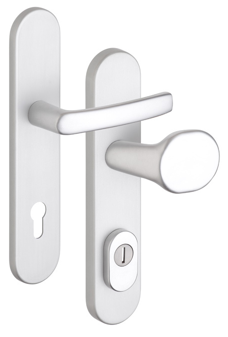 RASPRODAJA Sigurnosni aluminijski okov ROSTEX EL1 (F1 - prirodno eloksirani) - ručka/kvaka