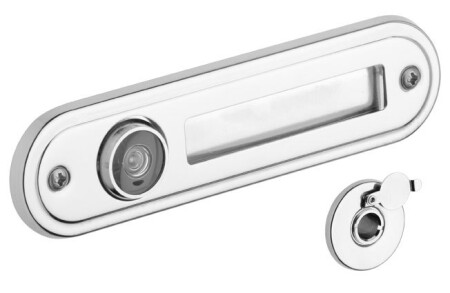 Vidno staklo s natpisnom pločicom ROSTEX okruglo (KROM INOX, MAT INOX, CRNI, TITAN)