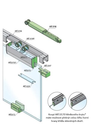 KLIZNI SUSTAV MP SERIJA 100 SILENT GLASS S 100 KG SP