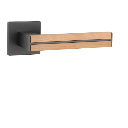 Okov za vrata MP AS - IMPERATA - HR 7S (BS - Crni mat / hrast)