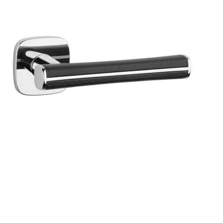 Okov za vrata MP AS - DAVIDIA - QR 7S (OC - sjajni krom / crna koža)