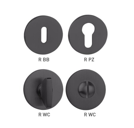 Rozeta za vrata MP TI - R 5S (BS PVD - Crni mat PVD)