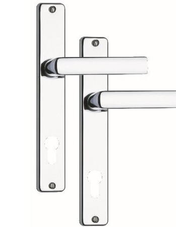 AKCIJA Okov za vrata ROSTEX 804 KLASIK (SJAJNI KROM - INOX) - razmak 90 mm, PZ