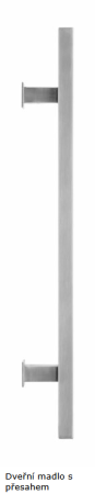 Kvaka za vrata ROSTEX ALFA (mat inox) - dvostr