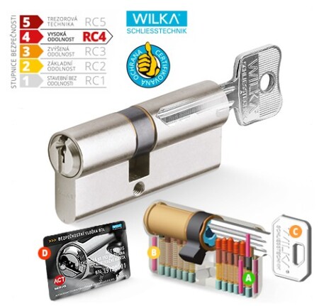 Cilindrični sigurnosni standardni cilindar WILKA RC4