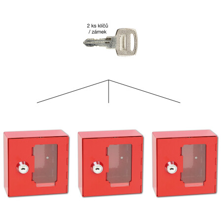 Vatrootporni čelični ormar sa staklom za zajedničko zatvaranje - SU RICHTER TS.1010.G.SU (crveni)