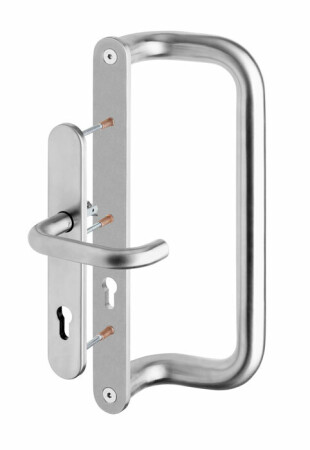 Cjevasta kvaka za vrata ROSTEX G s ručkom (mat nehrđajući čelik)