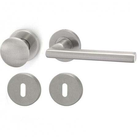 Okov za vrata HOLAR MT 13 s kuglom i okruglom rozetom (nehrđajući čelik)