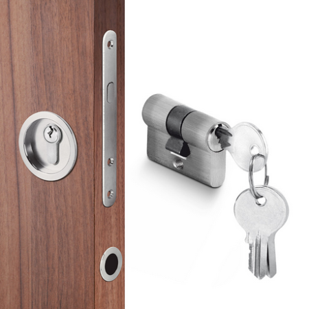 ACT WILKA cilindrični građevinski uložak za klizna vrata (nikal)