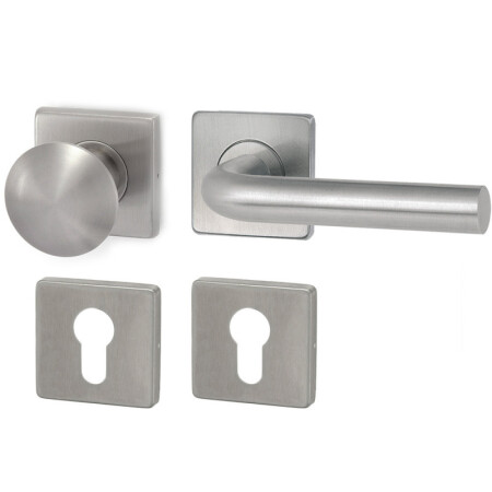 Okov za vrata HOLAR MT 01 s kuglom i kvadratnom rozetom (nehrđajući čelik)