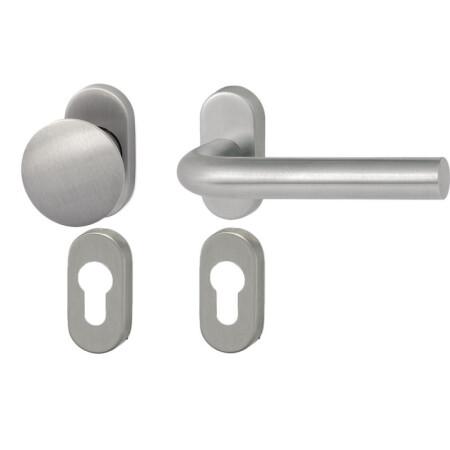 Okov za vrata HOLAR MT 01 s kuglom i ovalnom rozetom (nehrđajući čelik)