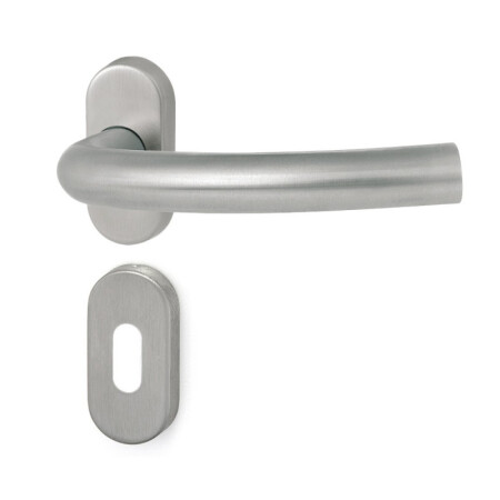 Okov za vrata HOLAR MT 03 s ovalnom rozetom (nehrđajući čelik)