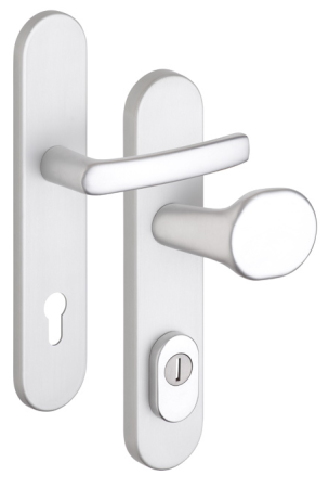 RASPRODAJA Sigurnosni aluminijski okov ROSTEX EL1 (F1 - prirodno eloksirani) - ručka/kvaka