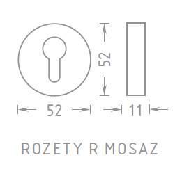 Rozeta za okove ACT R WC (MESING)