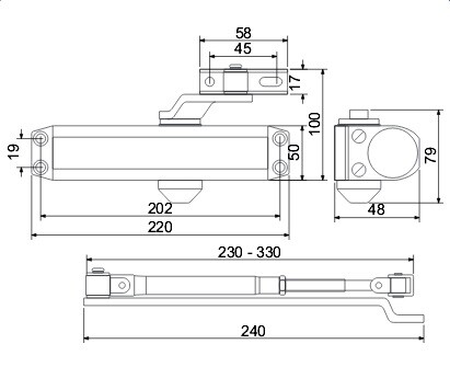 Zatvarač vrata RICHTER RZ.804.S