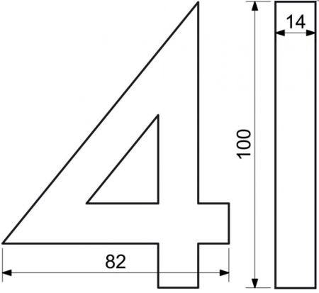 Kućni brojevi RICHTER 3D RN.100LV (ALUMINIJ)