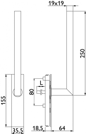 Okov za prozore TWIN HS PORTAL ALFA HR H 1836 UGL (E)