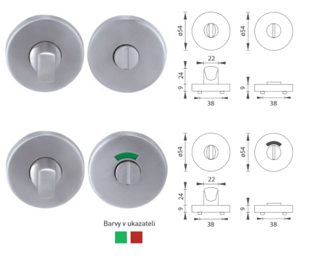 Rozeta za vrata MP - R (BRUŠENI INOX)