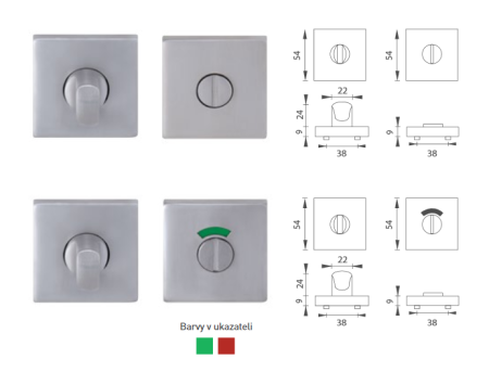 Rozeta za vrata MP - HR (BRUŠENI INOX)