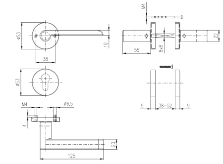 Okov za vrata ROSTEX SOLDA/N (MAT INOX)