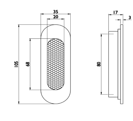 Okov za prozore TWIN HS PORTAL SHELL H 3652 (CM)