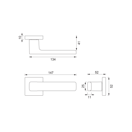 Okov za vrata MP CE - FLAT - HR (T - Titanium)
