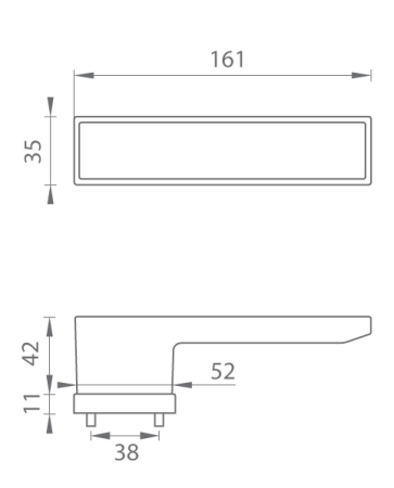 Okov za vrata MP TI - BIG Vario - RT OP 3084RT (BS - mat crna)