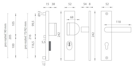 Sigurnosni okovi MP AXA - ATLAS2 PLUS (F6 - Inox elox)